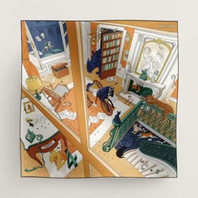 カレ 90 《トランペットを奏でる騎士》 - ベージュ | Hermès